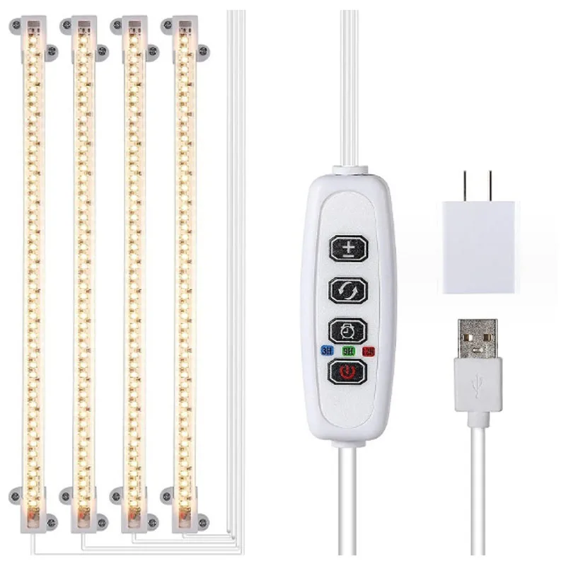 thumbnail image 1 of Lámpara LED de cultivo con temporizador USB, lámpara Phyto para plantas, lámpara LED regulable, Phytolamps, lámparas de cultivo hidropónico de espectro completo, luz LED para plantas, 1 of 5