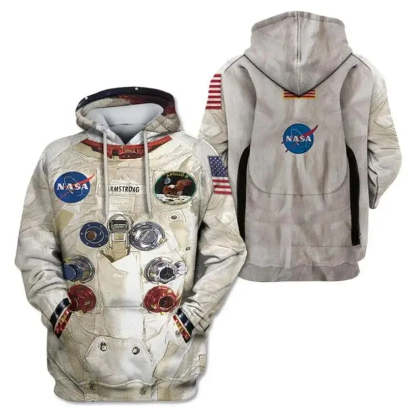 

2024 the latest 3D printed astronaut hoodie hoodie fashion astronaut pullover