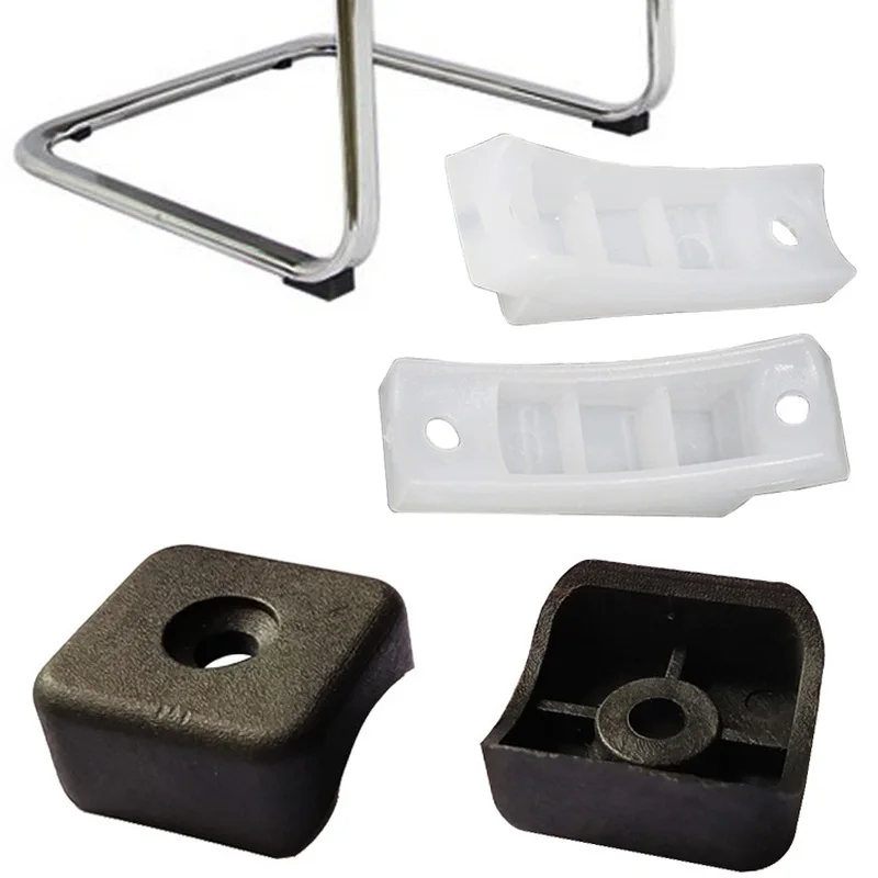 4pcs/lot Plastic Office Chair Leg Pads Covers Bumper Damper Stool Foot Anti-front Tilting U-type Tube Mat 22mm Steel Pipe Clamp