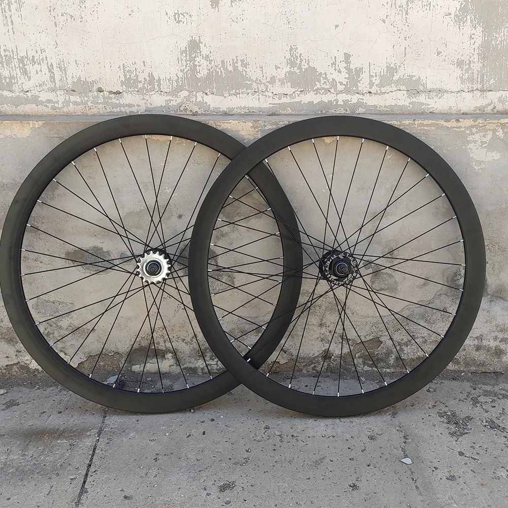 FixedGearBikeWheelset40mmHeightRimAluminumAlloyFlipflopWheel