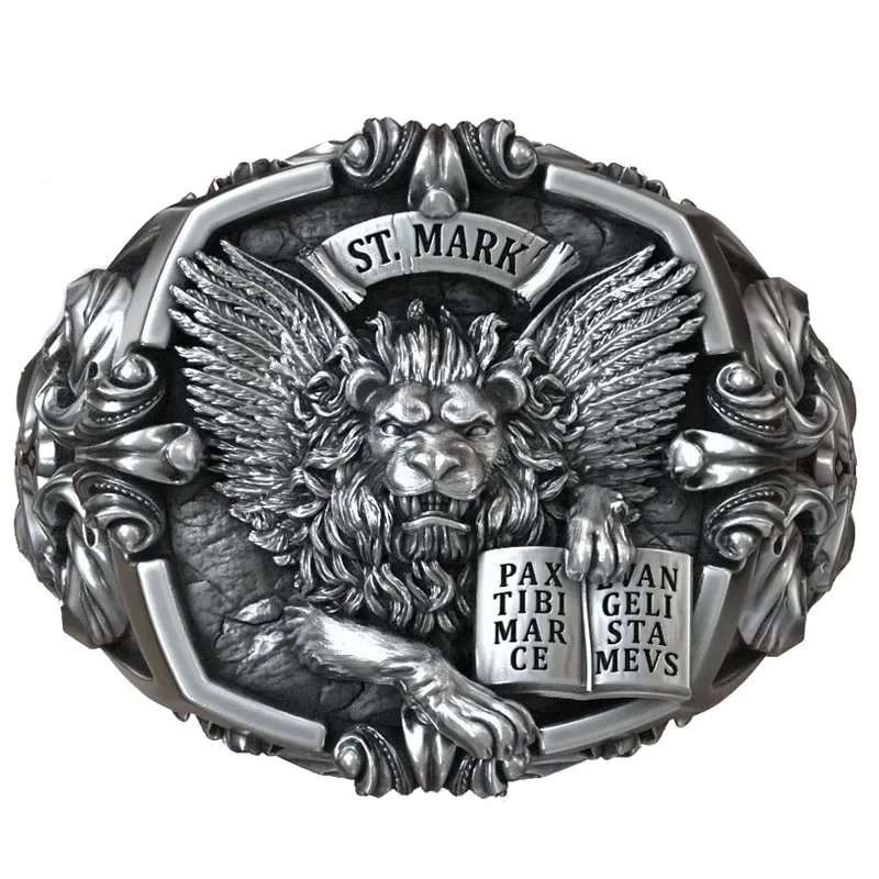 18g Art Relief Saint Mark Lion Evangelist Cross Pattern Signet Rings  Customized 925 Solid Sterling Silver Many Sizes 6-13 23g elephant head antique pattern men signet art relief gold rings customized 925 solid sterling silver rings many sizes 6 13
