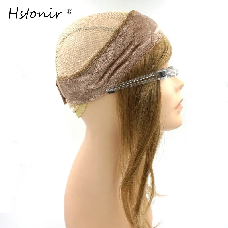 

Hstonir Jewish Wig I Band Head Kosher Wig Head Band Lace Grip European Remy Hair Natural Looking Lace Band J001