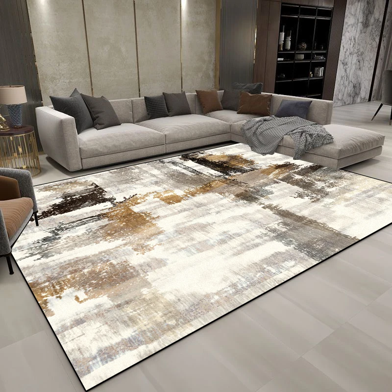 Modern Decoration Abstract Carpets Living Room Light Luxury Carpet Home Sofa Grey Floor Mat Washable Bedroom Cloakroom Soft Rugs 2
