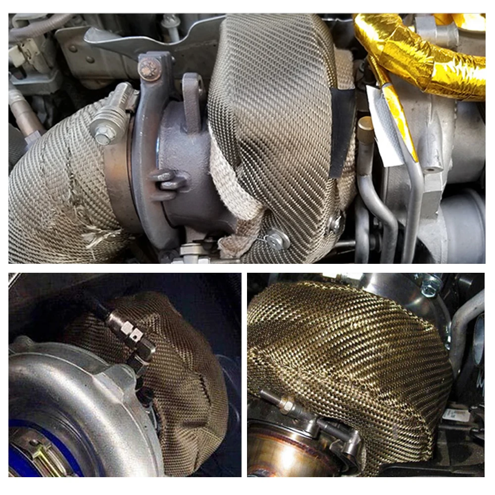 Turbo Cover Heat Shield LZONE-T25/T28 GT25 GT28 GT30 GT35 TURBO/TURBOCHARGER FULL TITANIUM HEAT SHIELD/WRAP BLANKET JR1302-2T