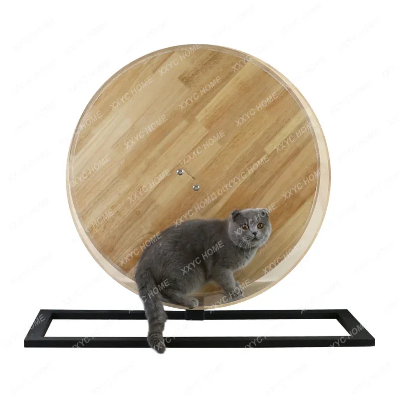 Exclusive for Cats Furniture Treadmill Running Wheel Solid Wood Roller Cat Toy Sports the Best Weight-Loss Product Solid Wood