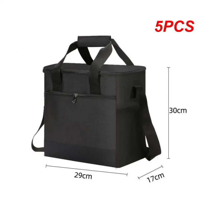 

5PCS Super Large 32L Thermal Cooler Bag with Hard Liner Insulated Picnic Lunch Box Fresh Drinking for Camping BBQ Outdoor