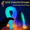 15Size Long Glowing Tentacles Dildo Sucker Silicone Huge Anal Plug Prostate Massager Masturbate Buttplug Men Women Anal Sex Toys 1