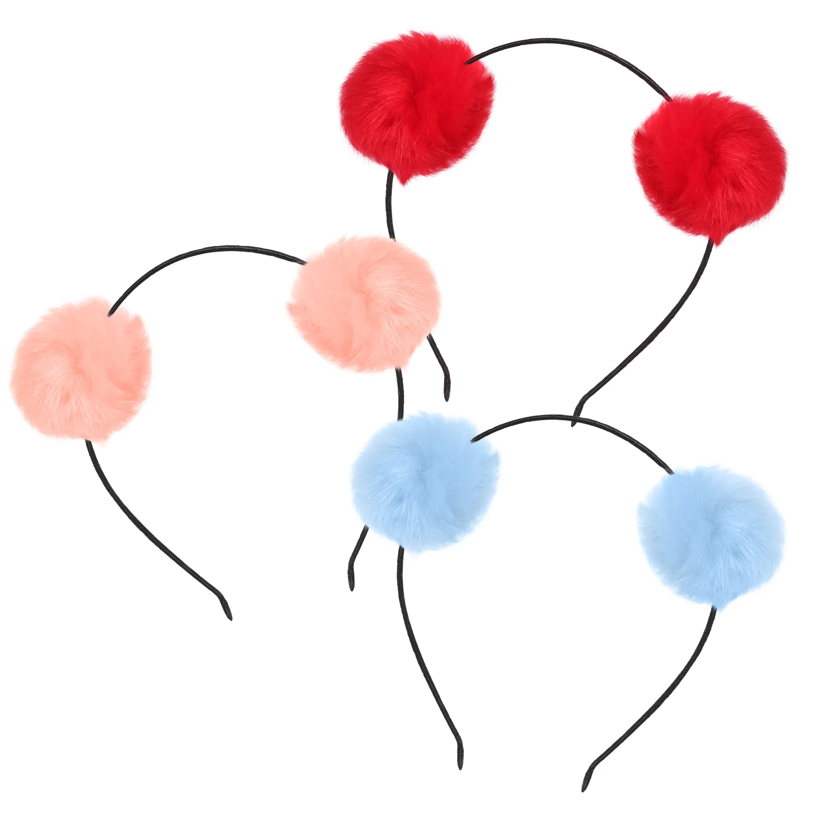 Soft Pom Headband Furry Cat Ear Cute Hairband For Kids Children Hoop Accessories Miss 4