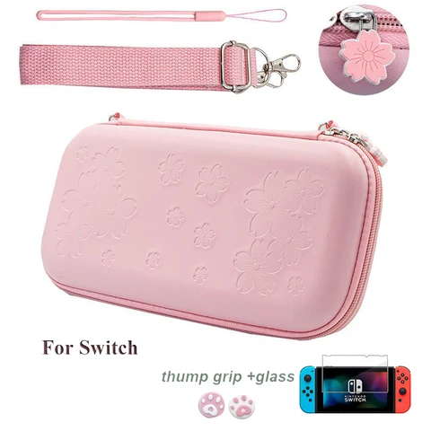 Nintendo Switch Case Bag Cute Pink Sakura Nintend Switch Lite Case Bag Nintendoswitch Cover Portable Pouch