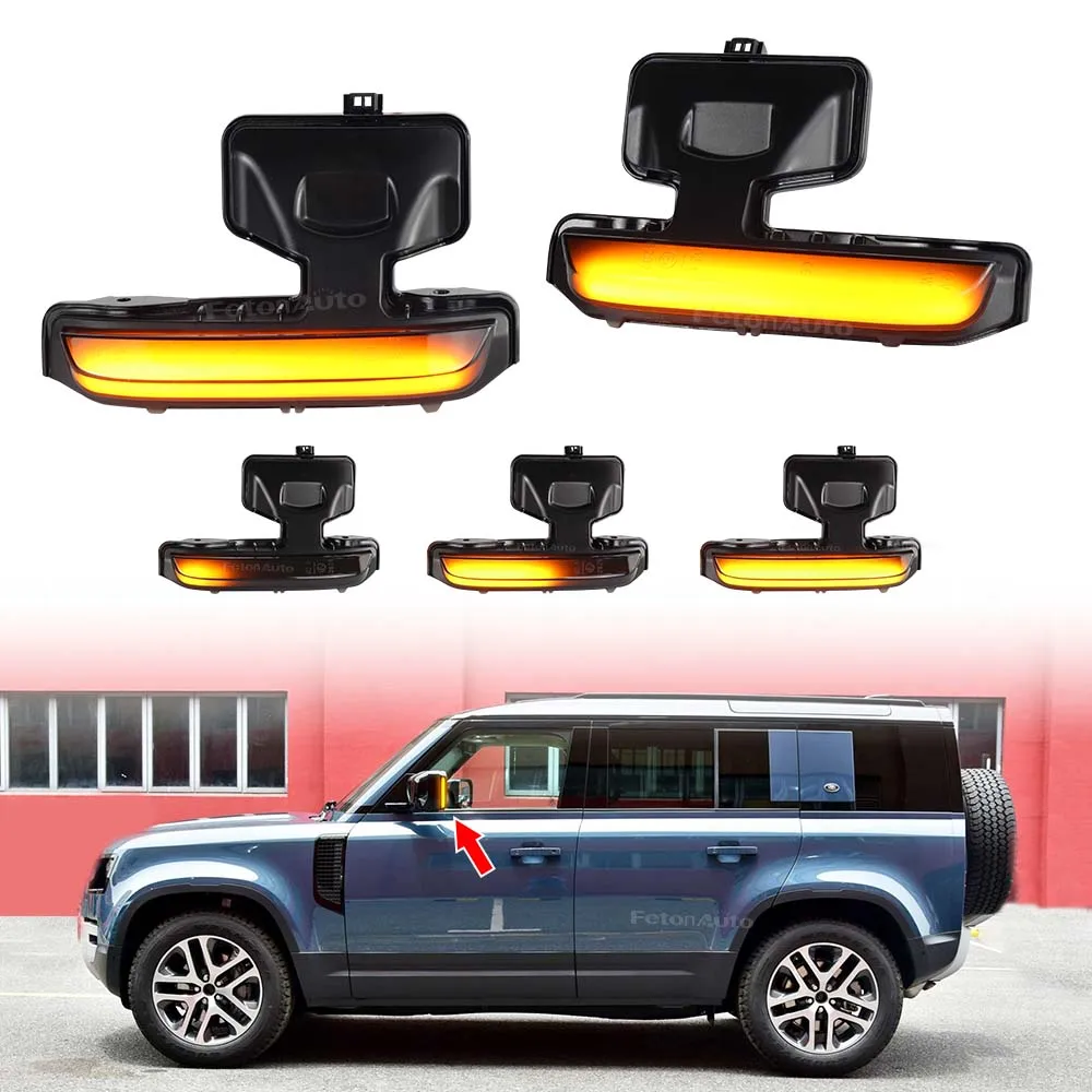 

LED Sequential Lamp Dynamic Indicator Blinker Rearview Mirror Turn Signal Light For Land Rover Defender L663 90 & 110 2019 ON