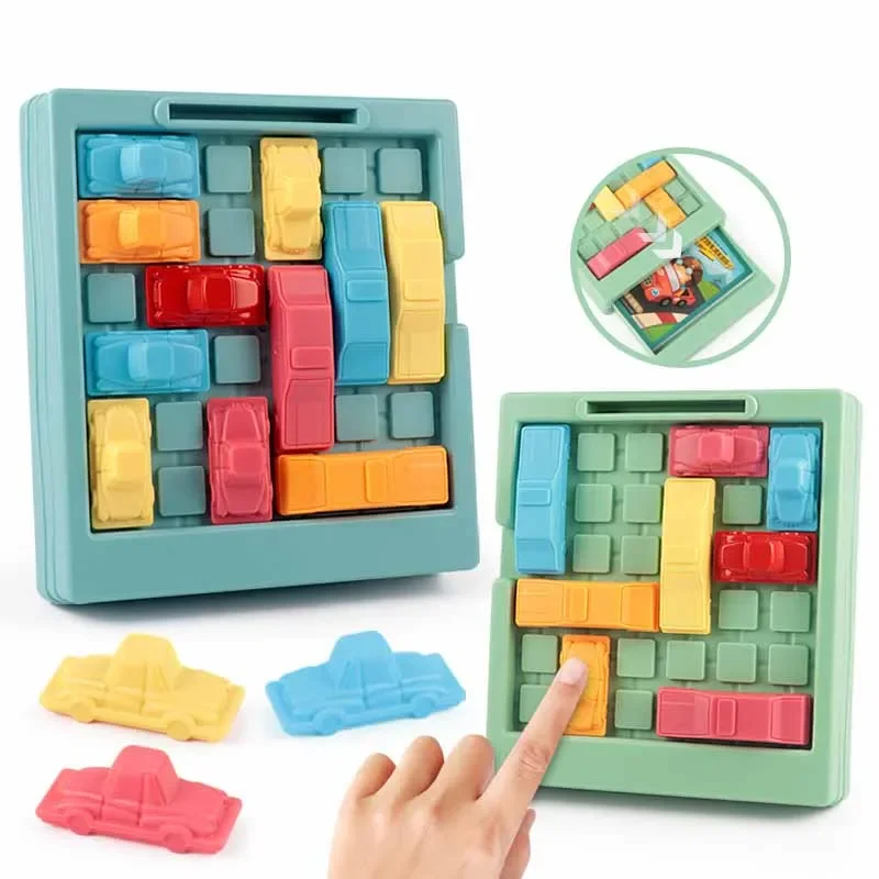 Children Car Breakout Huarong Road Puzzle Early Education Problem-solving Game Logical Thinking Training Science Education Toys 2