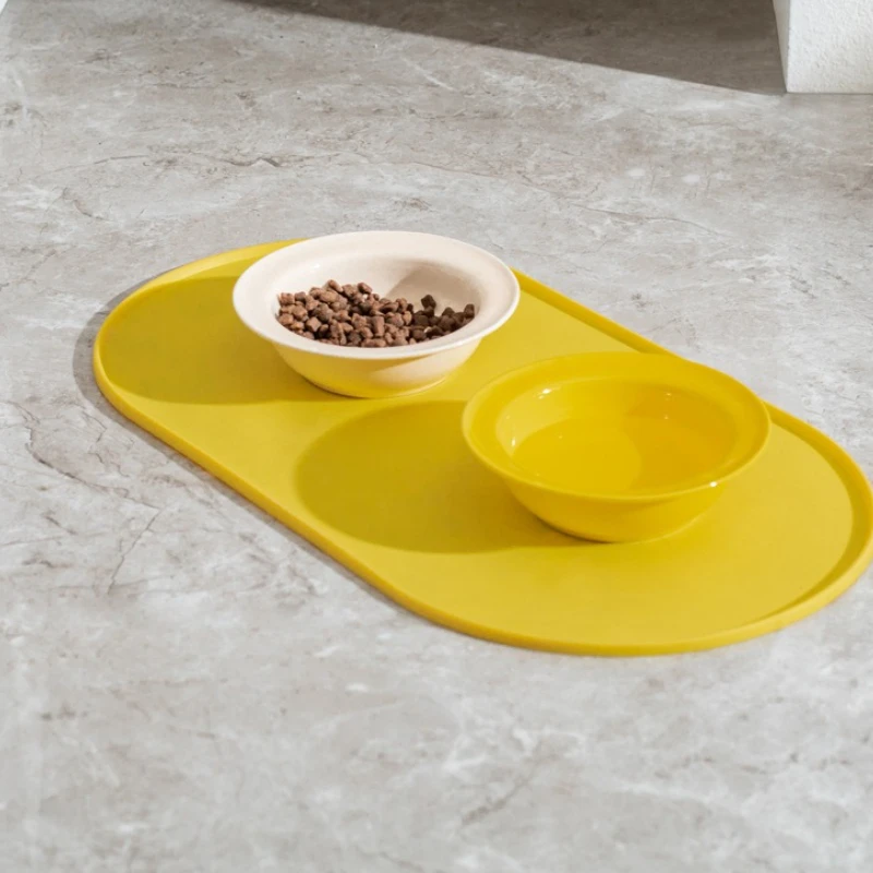 Tappetino per alimentazione gatti con design impermeabile antiscivolo, tappetino per alimenti per animali domestici, compatibile con ciotole per gatti/cani, famiglie multipet, proprietari di cani - immagine 6