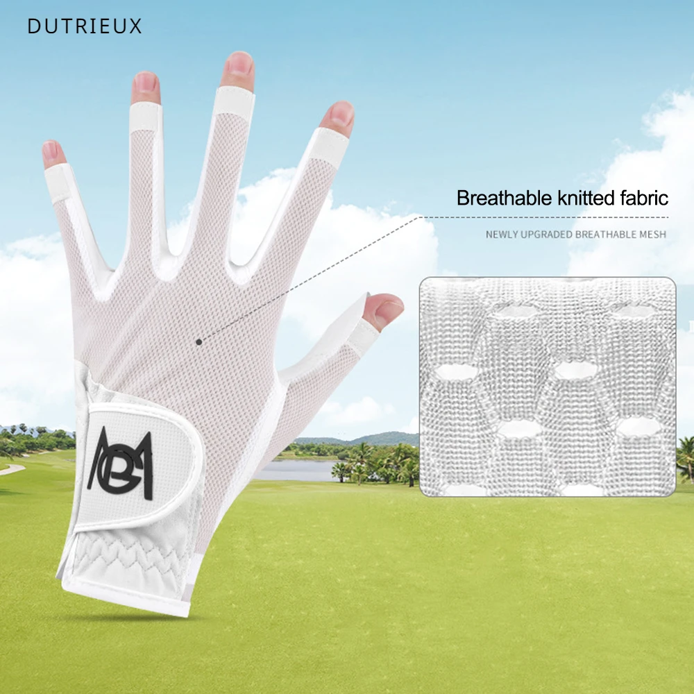 PGM Golf Sports Gloves Women Open Finger Breathable Gloves Palm Anti slip Texture Lightweight Breathable Golf Products Full Pair