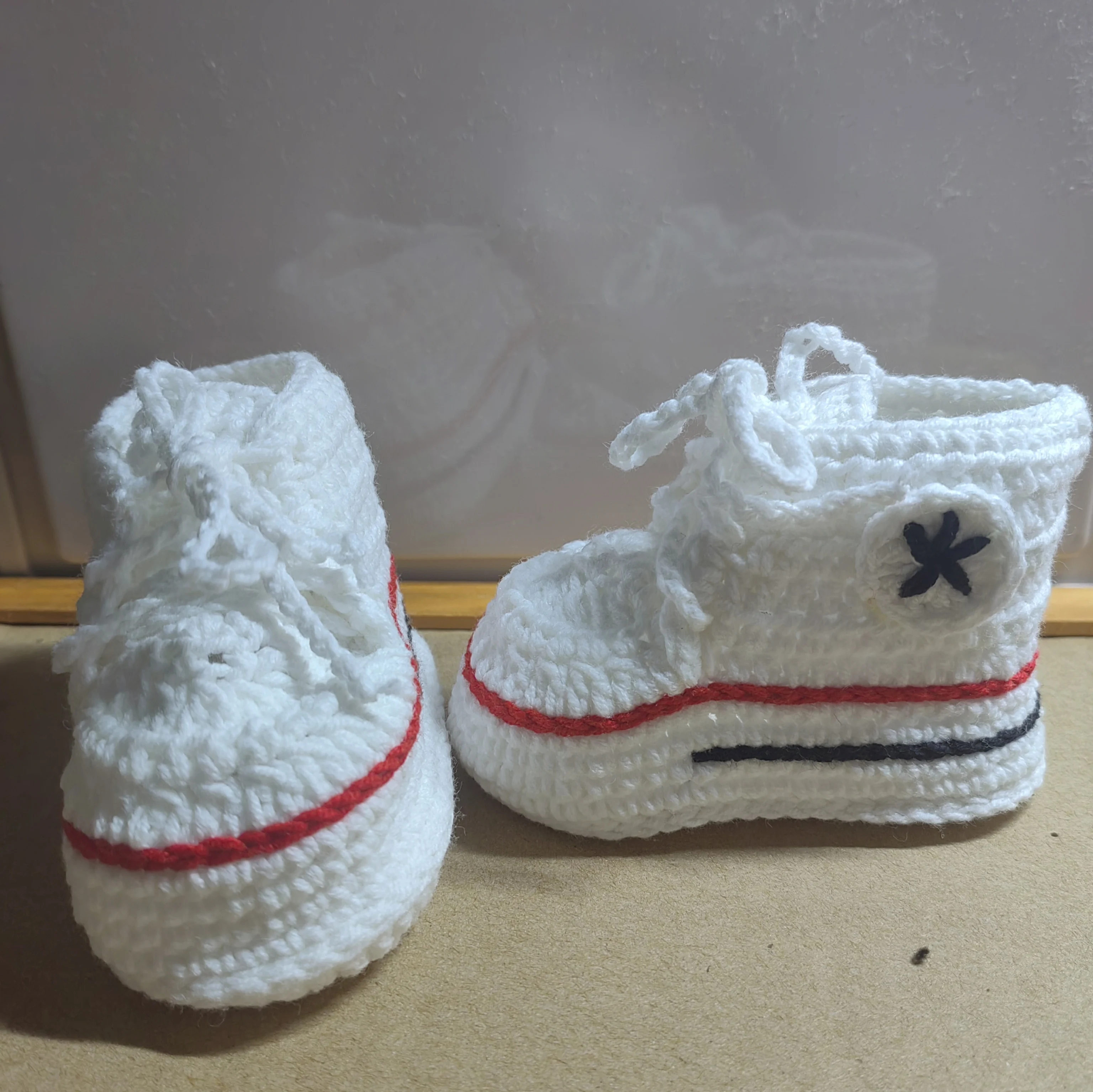 Purely Hand-Woven Baby Shoes, Lace-Up Sneakers, Baby Gift Shoes, Woolen Soft-Soled Shoes 5