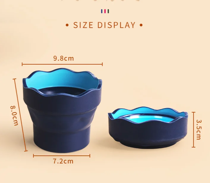 Secchio Lavapennelli In Silicone Pieghevole - 2 Pezzi Per Acquerello, Acrilico E Pittura - Foto 11