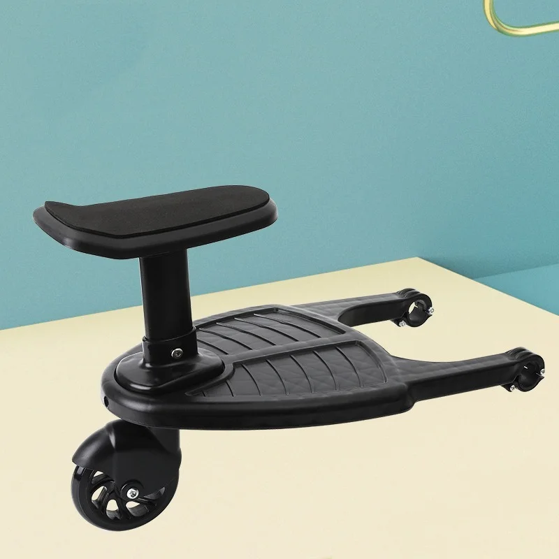 Fashion Children Stroller Pedal Adapter Second Child Auxiliary Trailer  Scooter Hitchhiker Kids Standing Plate with Seat