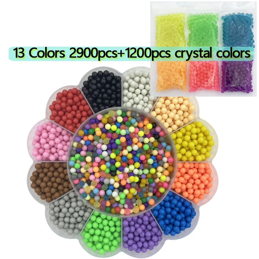 Beads Toys 5mm DIY Water Spray Beads Refill Beads Puzzle Crystal Set Ball Games Aqumosaic Magic Toys for Children