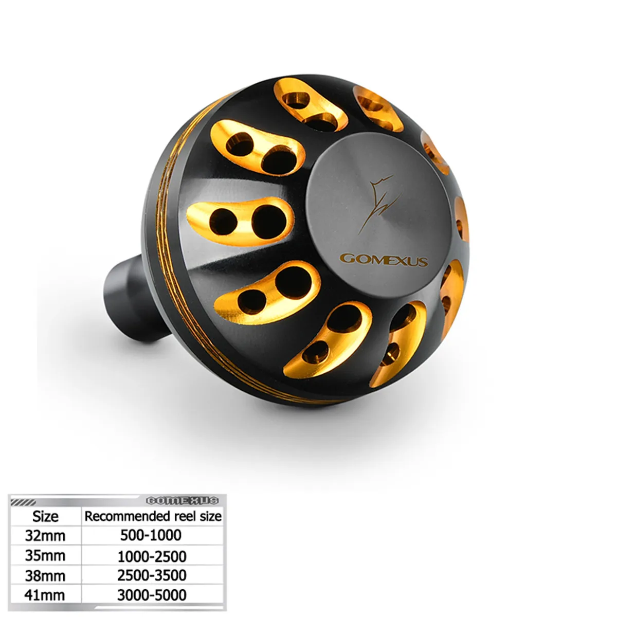 GOMEXUS Manopola Pomello Antiscivolo In TPE Per Mulinelli Da Pesca, 20 Mm, Ricambio Ergonomico Per Spinning E Baitcasting Shimano E Daiwa, Per Pesca Alla Spigola - copertina