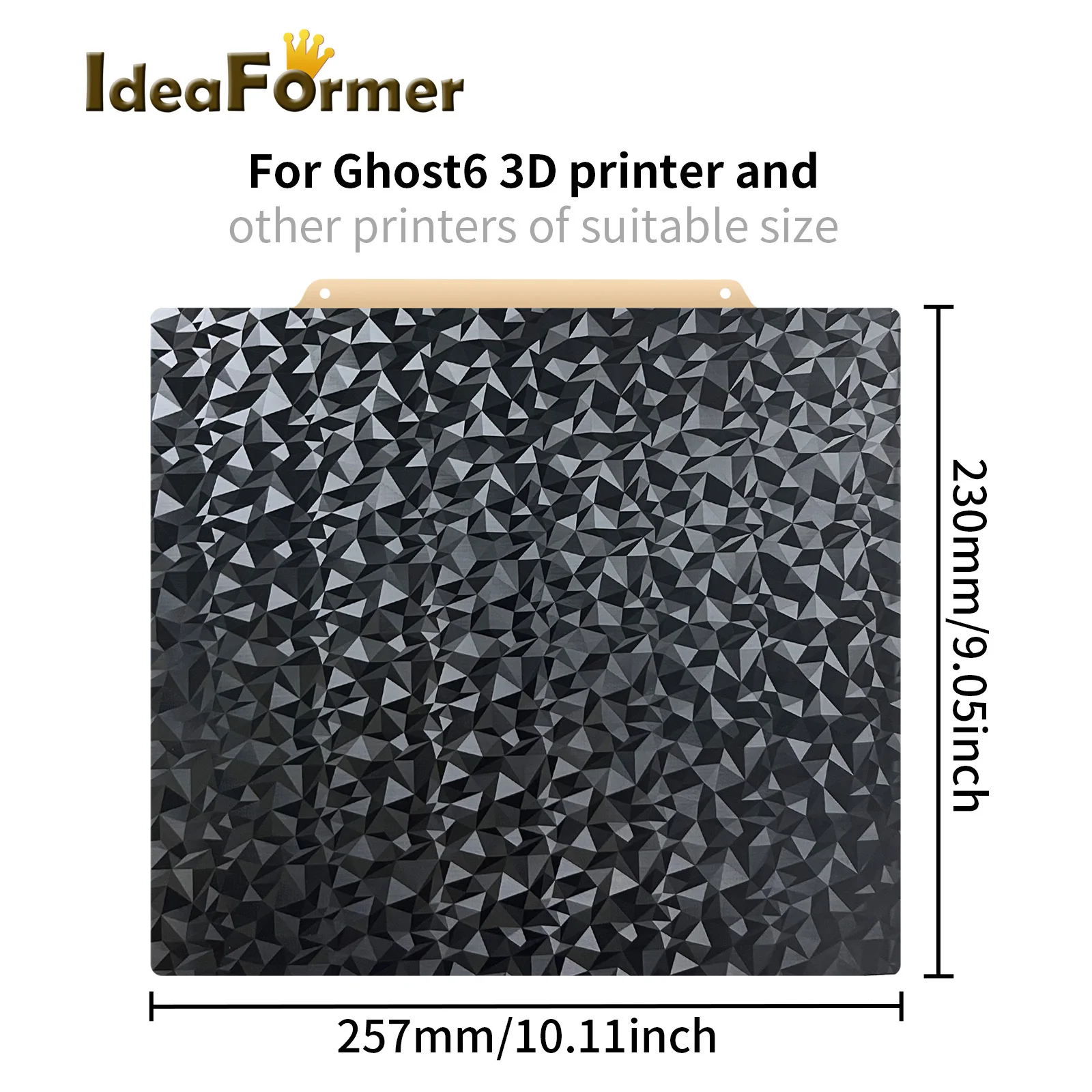 

IdeaFormer Double Sided For Flying Bear Ghost 6 PEI +PEO 230x257 Magnetic Build Plate PEI Spring Steel Sheet 3D Printer Parts