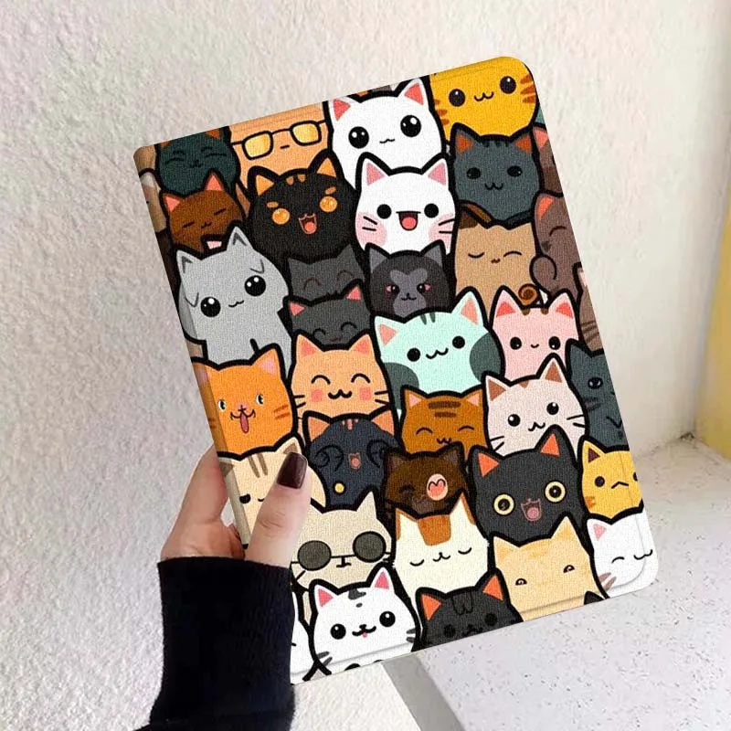 Cartoon Cat Flower Tablet Case