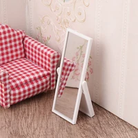 1:12 Dollhouse Miniature Simulation Full Length Mirror Model Furniture Accessories For Dolls House Decoration Kids Toys 1