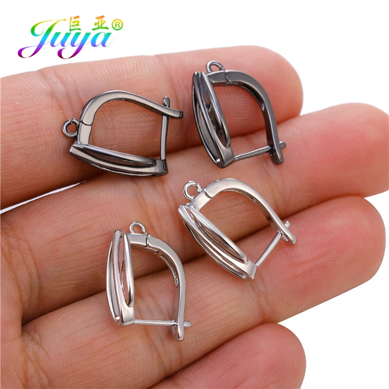 Juya 2 4 Teile/los DIY Schwarz Lichtecht Anti-Allergie Material Schwenzy Verschluss Ohr Draht Haken Für Frauen Ohrringe Machen Liefert – Detail 9
