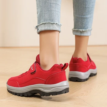 أحذية نسائية سهلة الارتداء، مريحة ومسامية، أحذية بكعب عريض من العلامة التجارية الفاخرة للمشي في الهواء الطلق والترفيه، أحذية ذات نعل سميك 2