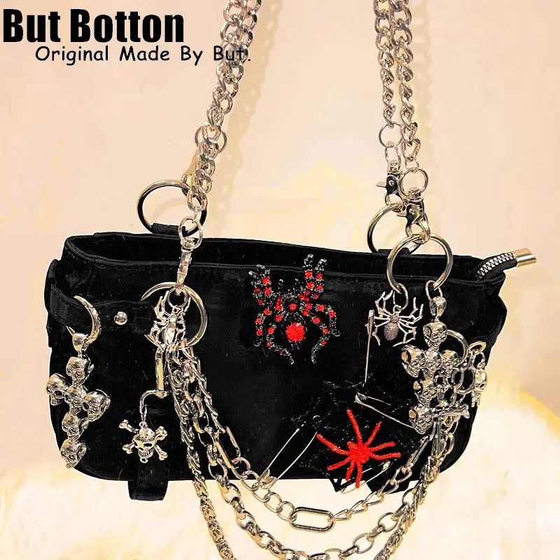 Unique Custom chain Vintage Y2K Girl Women Bag Gothic Lolita