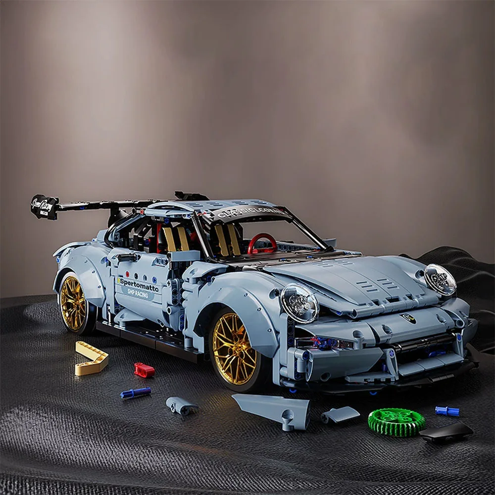 

Technical High-Tech V5001 Low-lying Drift 911 Roadster Modular MOC Super Racing Car Building Block Model Brick 2100PCS Toy Gifts
