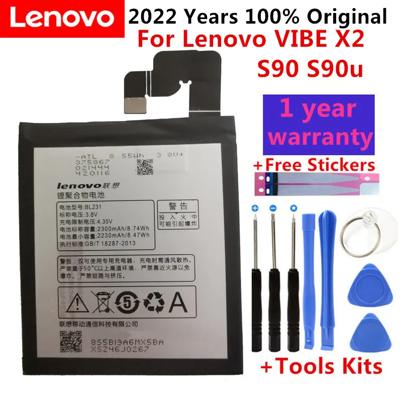 

Оригинальный BL231 для Lenovo VIBE X2 Lenovo S90 S90u новая литий-ионная сменная батарея 2300 мАч аккумулятор высокой емкости для телефона