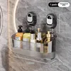 Multi-functional Perforation-free Suction Cup Bathroom Storage Shelf Rack for Toiletries and Kitchen Supplies 6