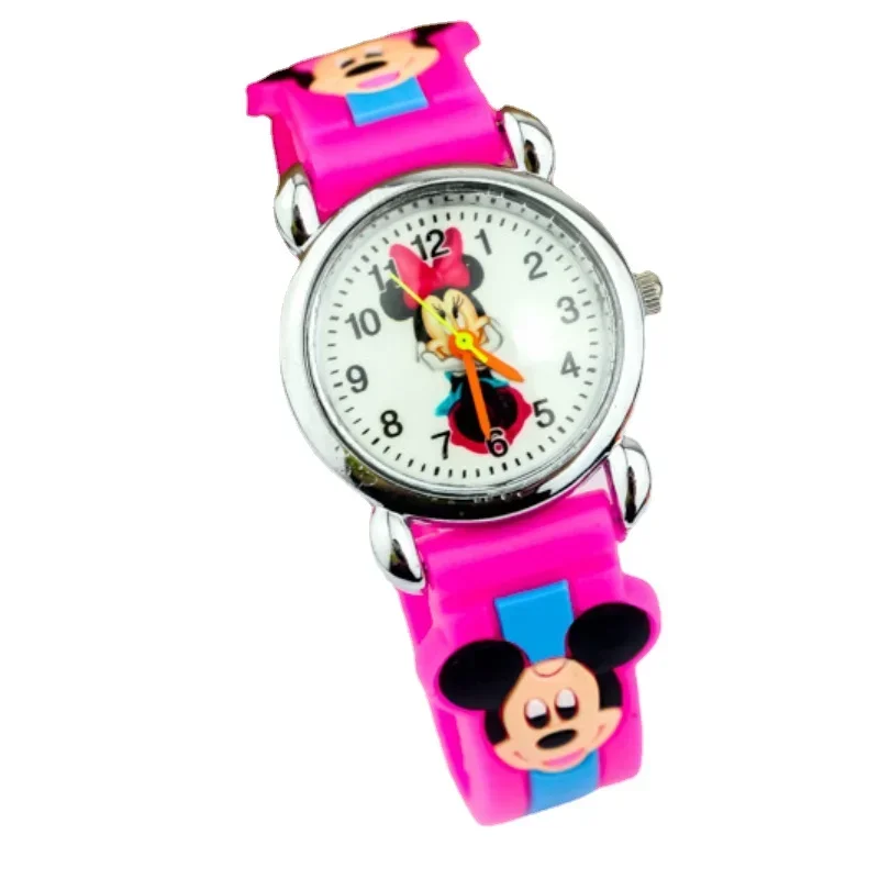 New Mickey Minnie Kids Watches Fashion Cute Cartoon Children Wristwatch 3D Silicone Quartz Watch for Kids Boy Girl Birthday Gift 4
