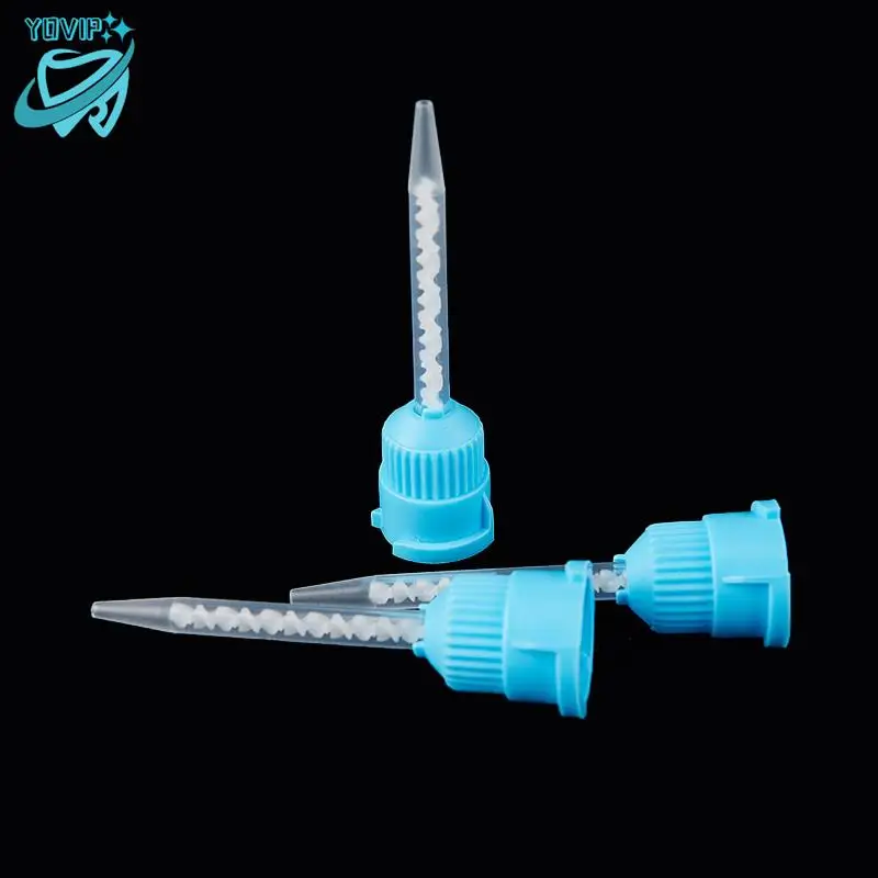 

50pc Dental Materials Dentistry Silicone Rubber Conveying Mixing Head Disposable