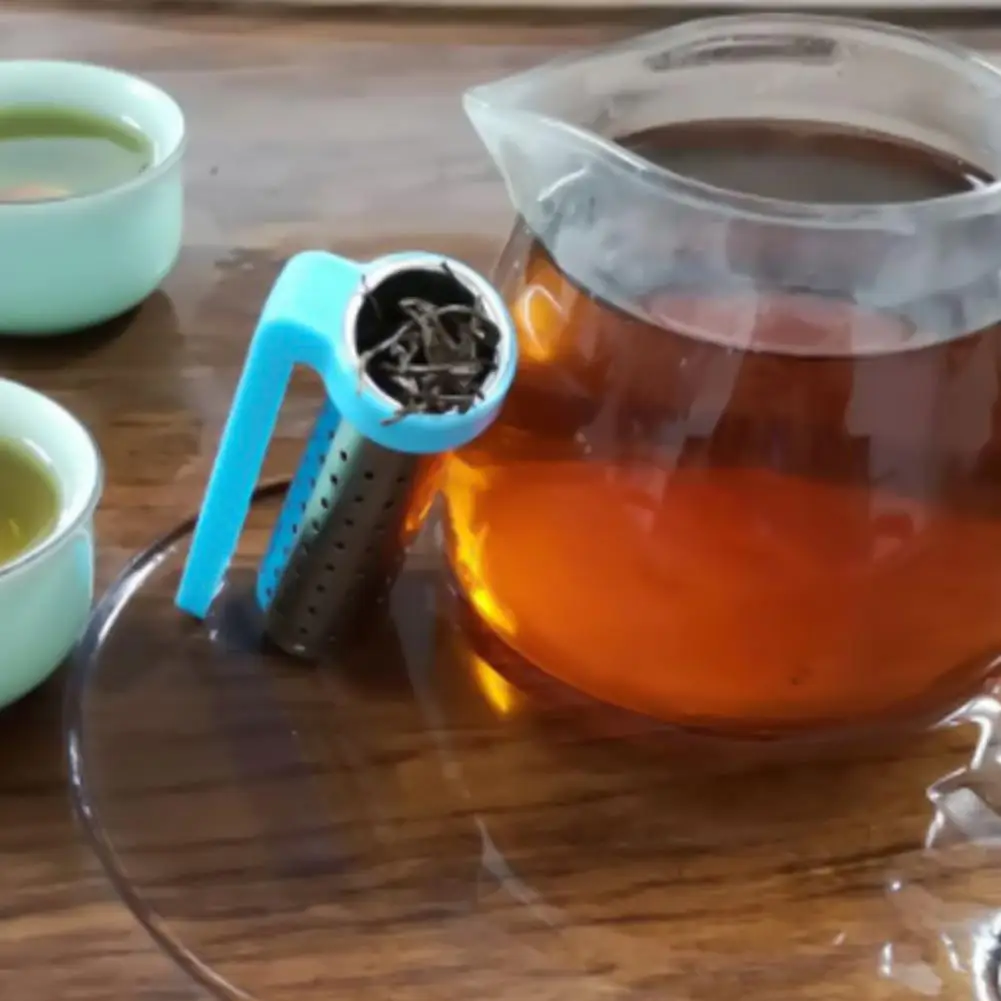 Tea Brewer Lightweight Food Grade Hanging On Cup Style Tea Infuser With Handle Strainer Corrosion Resistant tea infuser tea strainer tea filter