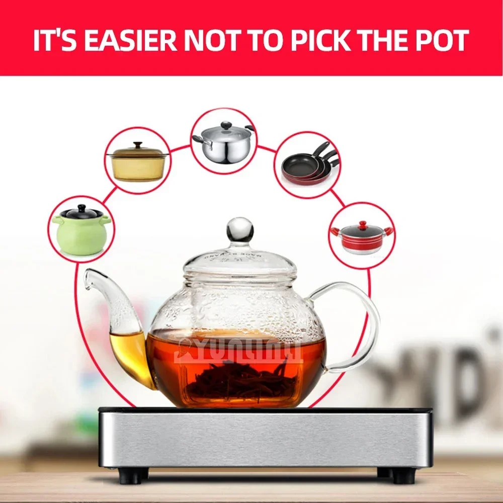 1500W Household Electric Ceramic Stove Portable Tea Maker Boiler Water Heater Smart Touch Control Pottery Stove 5