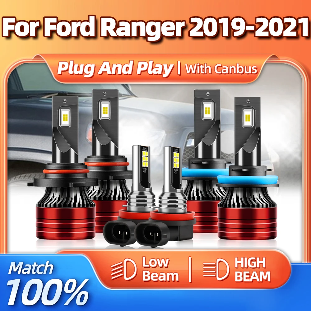 

Led Canbus Car Headlight Bulbs 360W 60000LM Led Lamp 6000K White Turbo Auto Fog Light 12V For Ford Ranger 2019 2020 2021