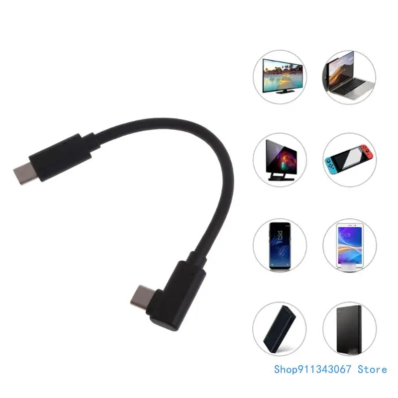 1-pack 100W USB C na USB C kabel typ C na typ C nabíjení šňůra 15cm/30cm hroutit se doprava