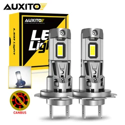 AUXITO Super Bright Canbus LED Headlight Bulbs - 22000LM, 120W, Wireless, 6500K White, Error-Free, 1:1 Mini Size - H7 (6500K White)