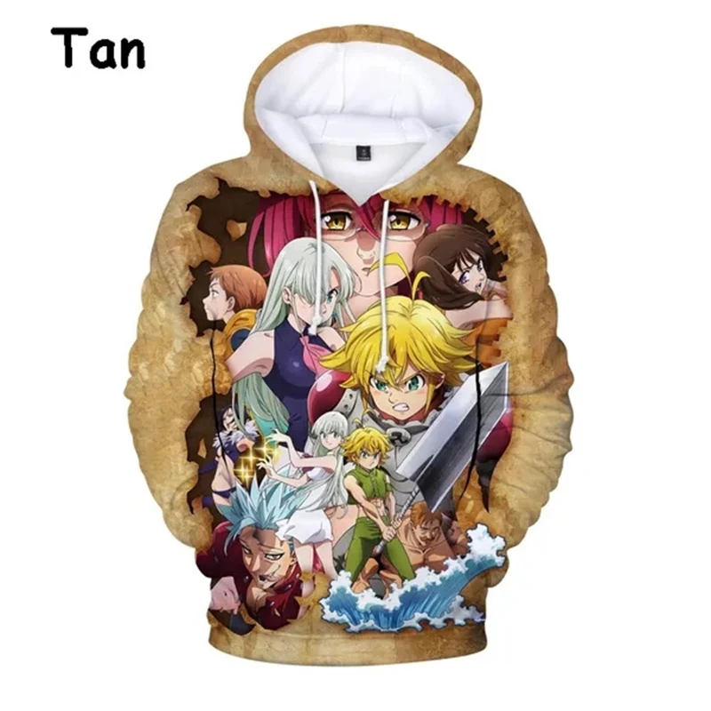 

The Seven Deadly Sins 3D Printed Hoodies Men Women Teens Fashion Hooded Sweatshirt Casual Anime Harajuku Pullover Graphic Hoodie