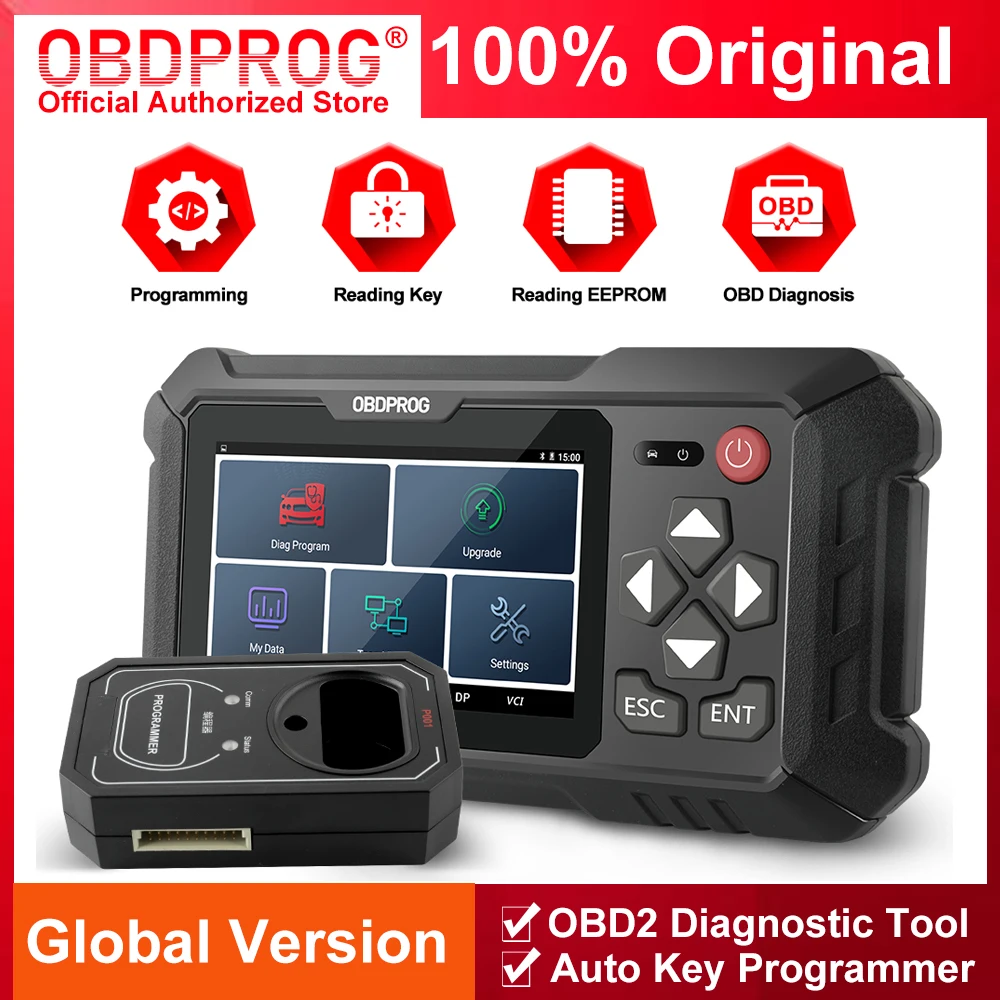 

OBDPROG 501 Key Programmer OBD2 Scanner Professional Immo Remote Read Erase Key Multi-language Car Diagnostic Tools Code Reader