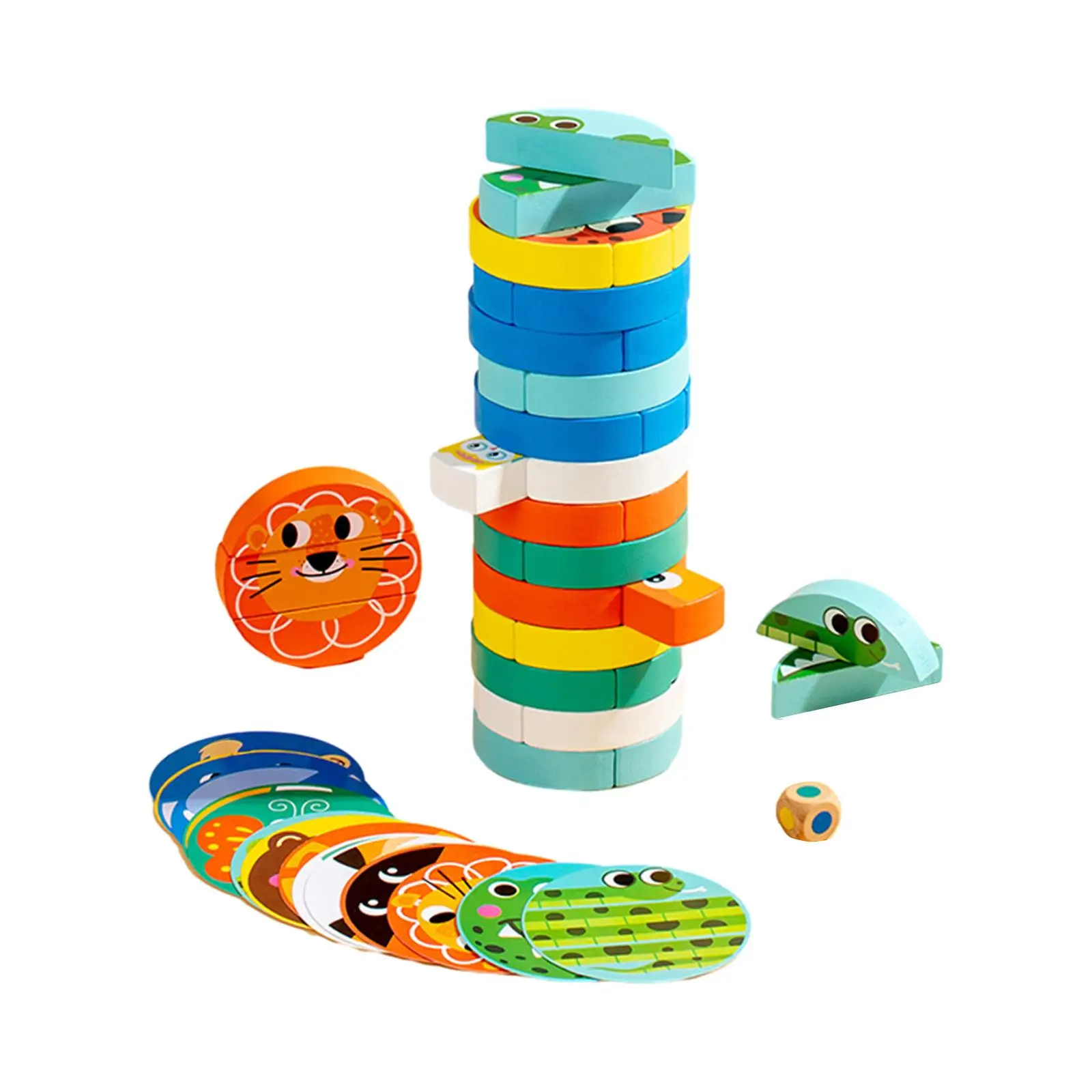 

Tumble Towers Game Preschool Learning Activities Wooden Blocks Stacking Game for Birthday Gifts Festival Holiday Boys Girls Kids