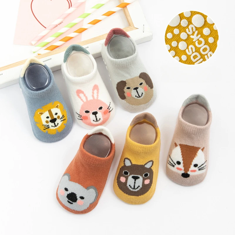 Autumn Baby Unisex Breathable Striped and Cartoon Pattern Cute Socks