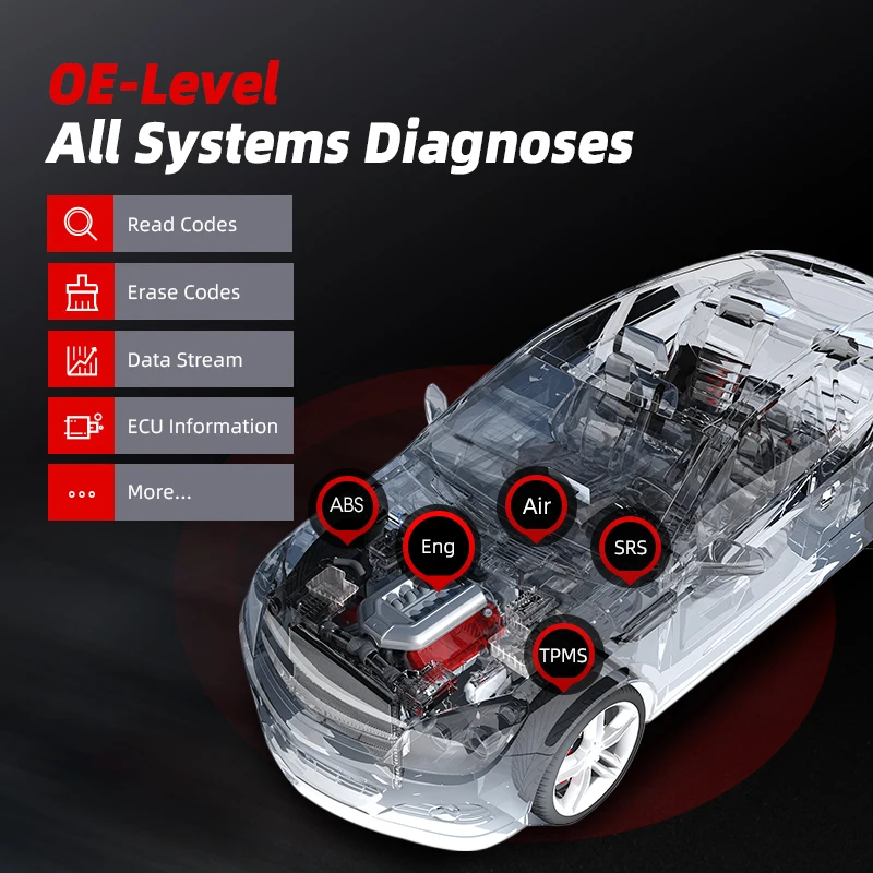 CODE: AEFR100 Autel-Outil de diagnostic de voiture MaxiCOM MK808 MK808S, lecteur de code TPMS, EAU OBD2, contrôle bidirectionnel