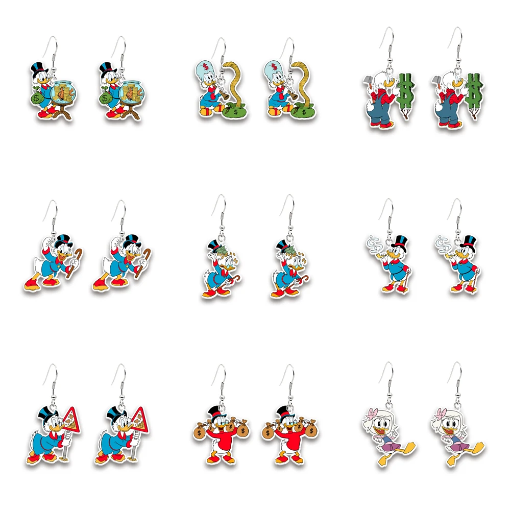 W Disney Character Acrylic Earrings Europe and America New Accessories For Women Funny Cute Earrings Fashion Jewelry