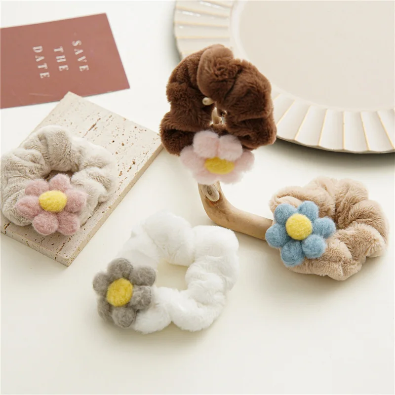 

Новинка Зимняя шерстяная плюшевая заколка для волос с цветами в виде большого кишечника универсальная простая женская заколка для волос аксессуары для волос