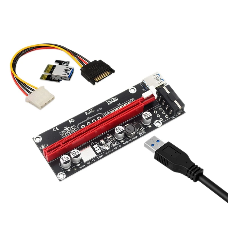 

6 шт., внешняя видеокарта PCI-E, 1X до 16X, 4 контакта