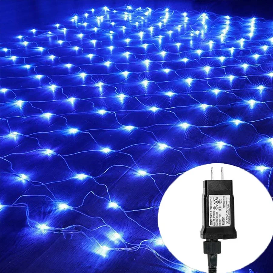 thumbnail image 1 of Guirnalda de luces LED de malla grande para exteriores, 672 luces LED de 24 V CC, 6 x 4 m, 8 modos, para decoración de arbustos y arbustos, 1 of 5