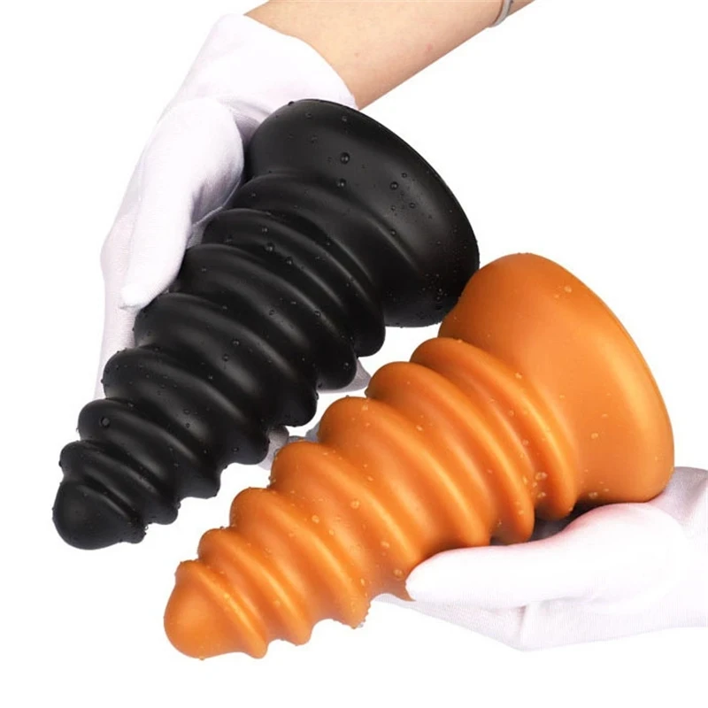 Gran tapón anal erótico de silicona, dilatador para masaje de próstata, tapón anal grande, expansión anal._voghion.com