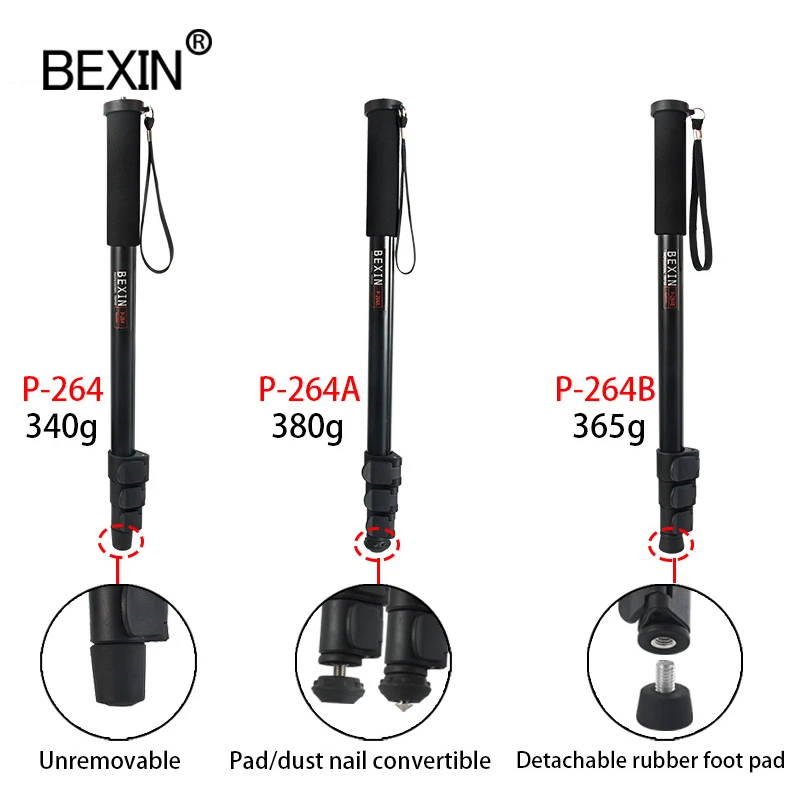 Bexin-professional Telescópica Portátil Leve Câmera Tripé Adaptador de Montagem Monopé para Nikon Dslr Telefone - Image 6