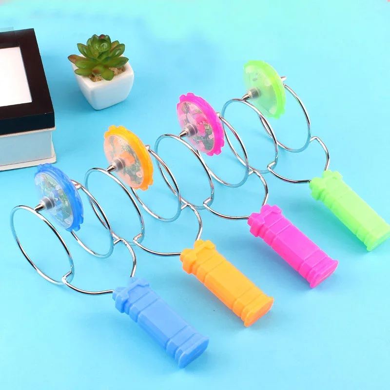 Led Magic Magnetic Orbit Spinning Top Toy Creative Hand Cranked Color Luminous Spinning Toys For Children Birthday Gift - 5